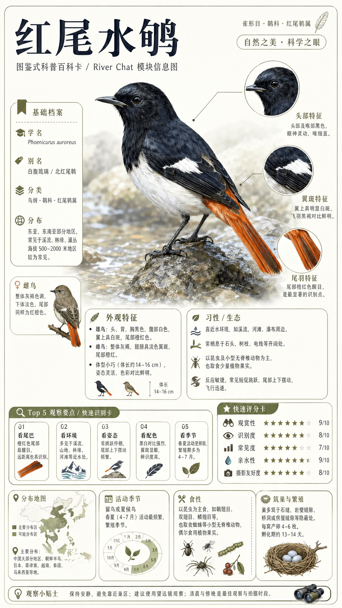 Bird science card preview